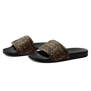 Men’s Brown Tiki Print slides