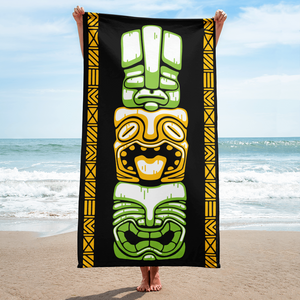 Tiki Stack Beach Towel