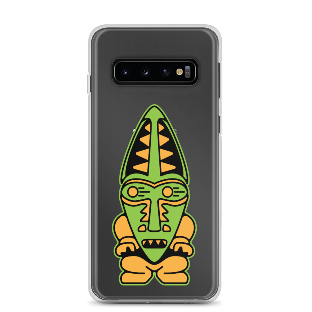 Green and Orange Tiki Samsung Case