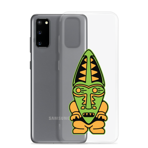 Green and Orange Tiki Samsung Case