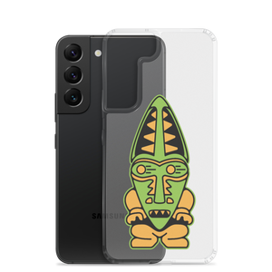 Green and Orange Tiki Samsung Case