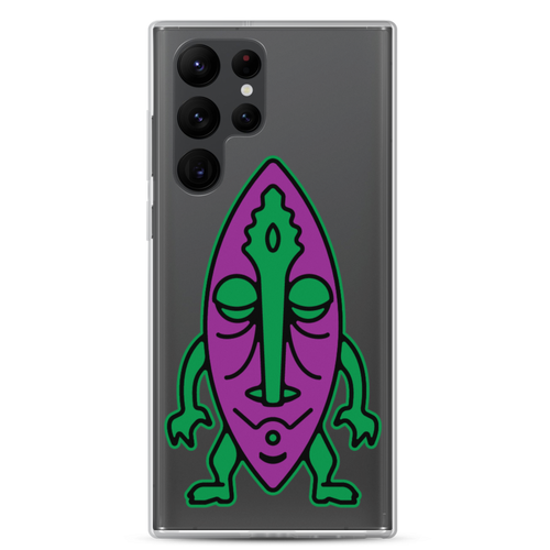 Purple and Green Tiki Samsung Case