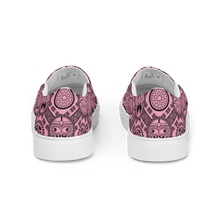 Load image into Gallery viewer, Pink Tiki Tatooed Women’s slip-on canvas shoes